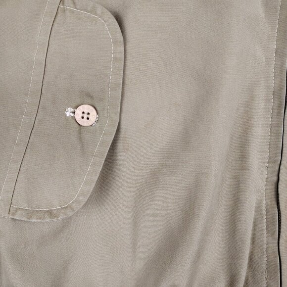 VTG IZOD Lacoste Jacket Mens X-Large Tan Beige Bomber with Logo - Picture 6 of 13